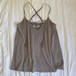 Lace up tank top